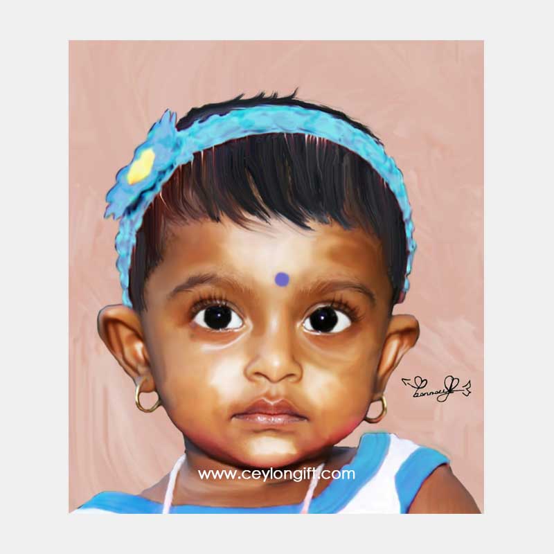 Oil paint Art Drawing Without Frame